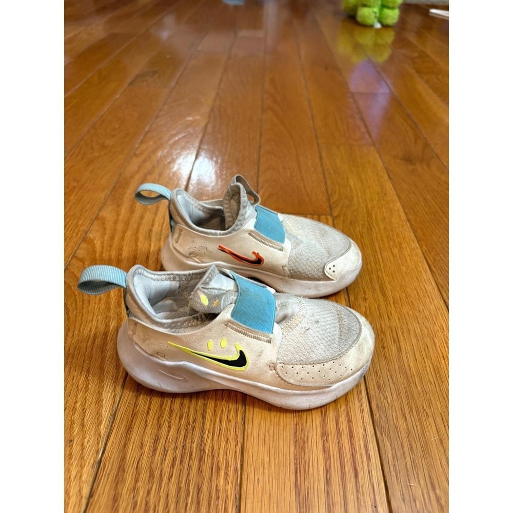 Nike Flex Advance EasyOn Toddler Shoes Sneakers Tan Orange Black 9C Kids